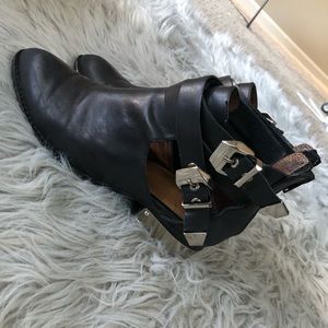 Jeffrey Campbell Leather mirror booties